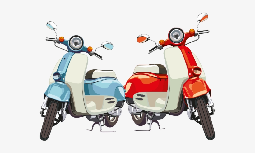 ﻿bike Insurance Online Plans - Old Fashioned Scooter, transparent png #2451060