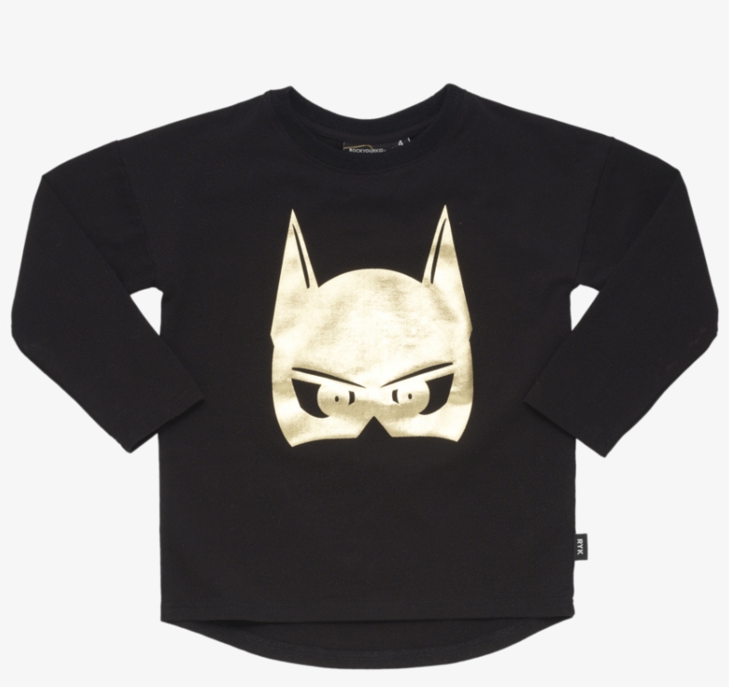 Metallic Batman Long Sleeve Tshirt - T-shirt, transparent png #2451217