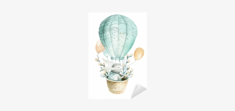 Cute Baby Rabbit Animal, Forest Illustration For Children - Watercolor Bunny, transparent png #2451284