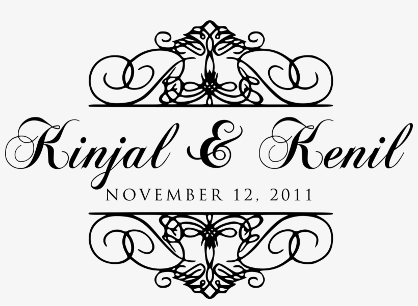 The Bride And Groom Requested Their Names To Be In - Wedding Name Design Png, transparent png #2451557