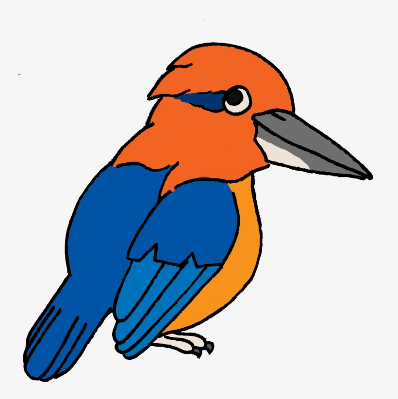 Cartoon Guam Kingfisher - Kingfisher Cartoon Png, transparent png #2452139