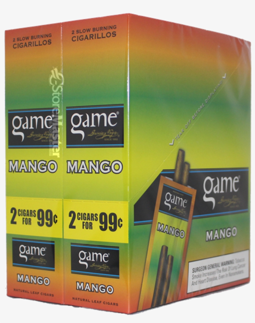 Game Cig 2/99 Mango - Game Cigarillos, Slow Burning, Mango - 30 Pouches, transparent png #2452216