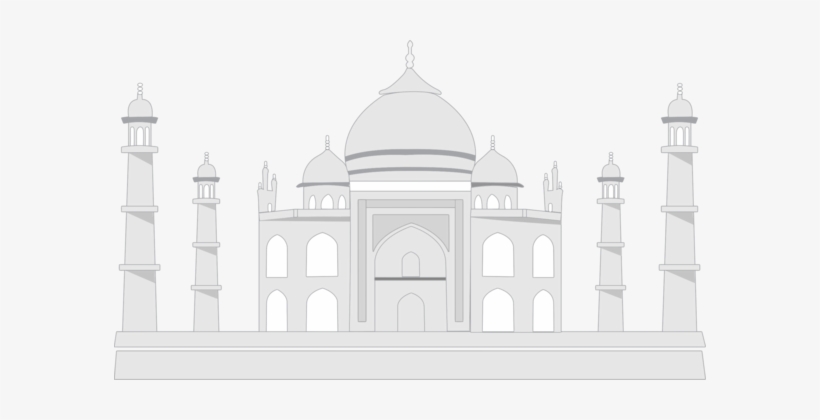 Black Taj Mahal Background - Taj Mahal Clip Art Png, transparent png #2452618
