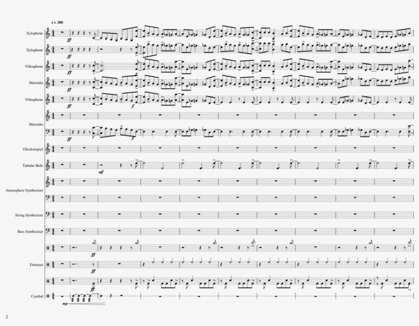 Crimson Flower Sheet Music Composed By Arr - Percussion, transparent png #2453214