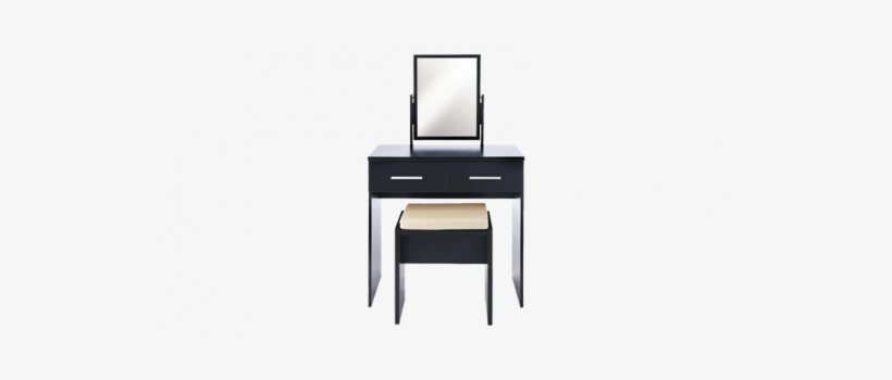 Contemporary Dressing Table With Mirror And Waterfall - Computer Desk, transparent png #2453529