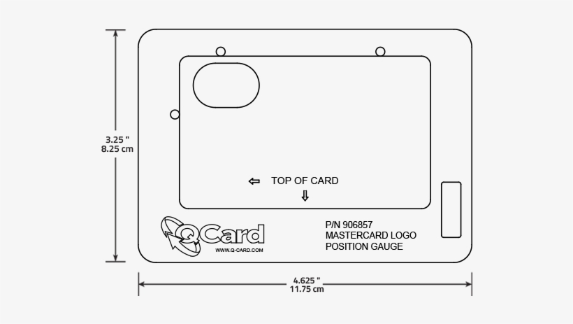 Mastercard Logo Position Gauge Outline - Mastercard Dimensions, transparent png #2453930