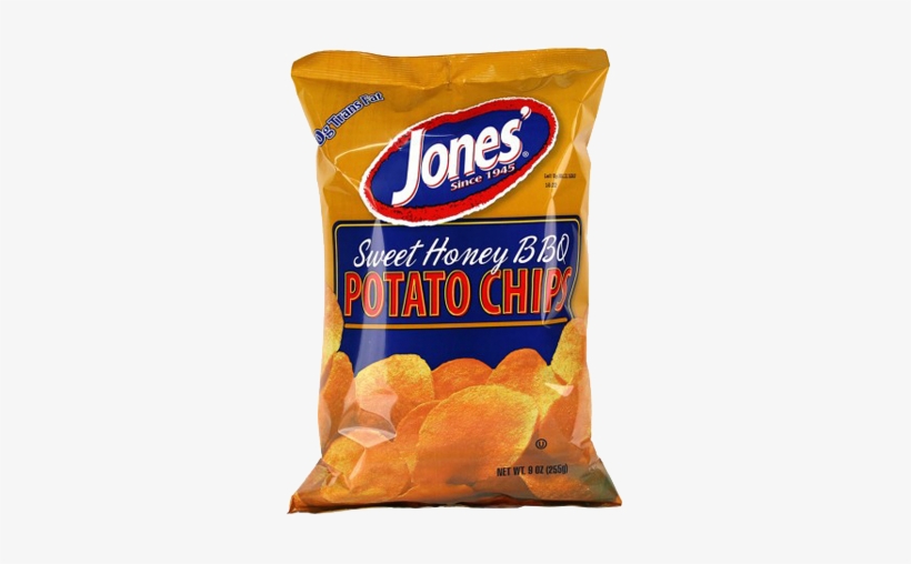 Sweet Honey Bbq Potato Chips - Jones' Wavy Salt & Vinegar Potato Chips 9 Oz. Bag, transparent png #2454634