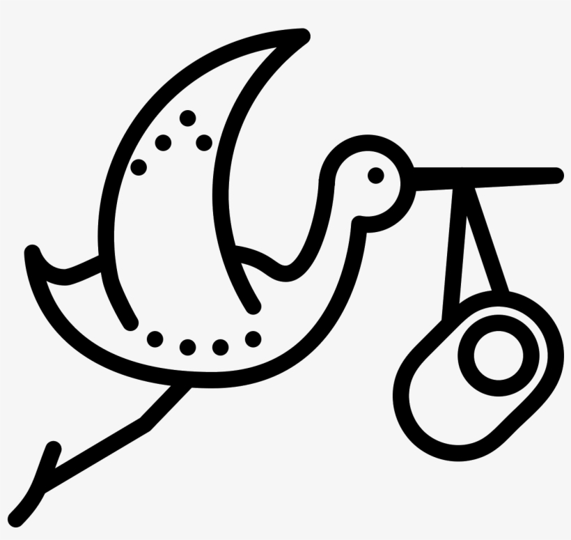 Stork Vector Flying Png Library Download - Icon, transparent png #2455293