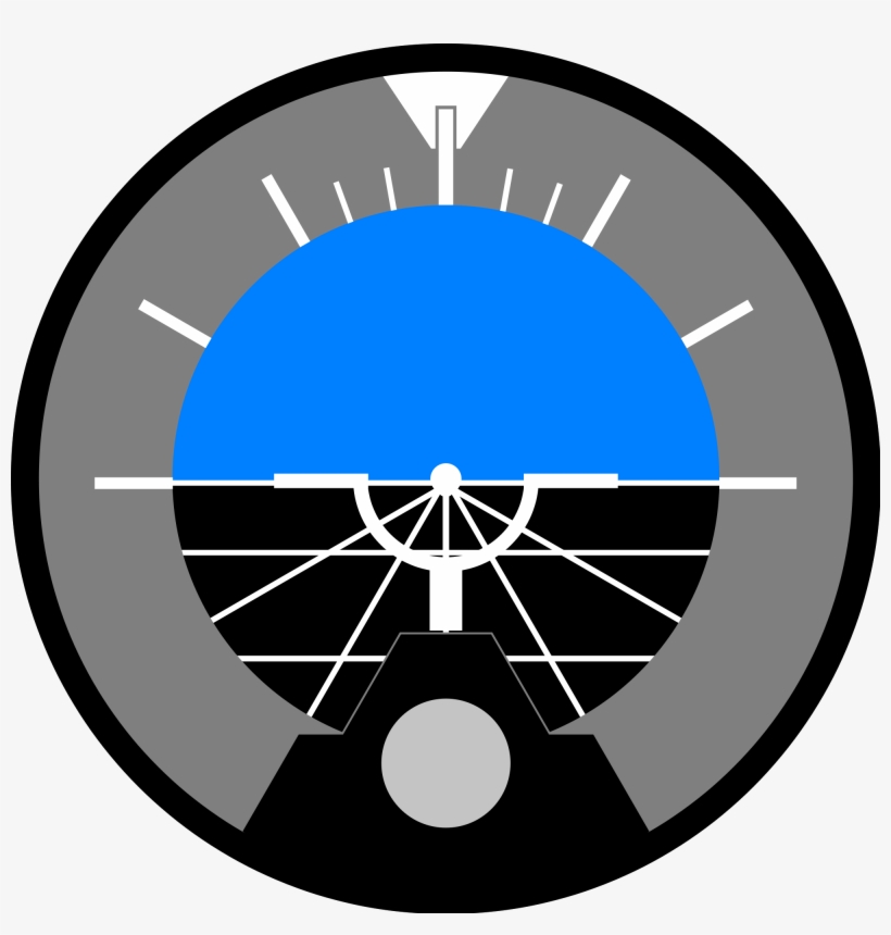 Open - Airplane Attitude Indicator, transparent png #2455383