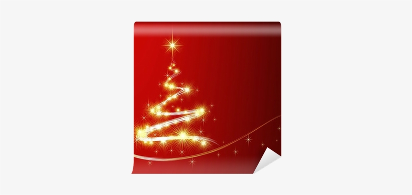 Shining Christmas Tree With Golden Sparkles - Christmas Tree, transparent png #2455950