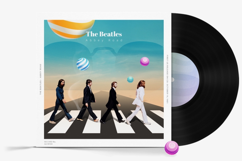 Top Young Visual Artists Reimagined Iconic Album Covers - Beatles Abbey Road - Lam 1979 Uk Vinyl Lp Pcs7088, transparent png #2456329