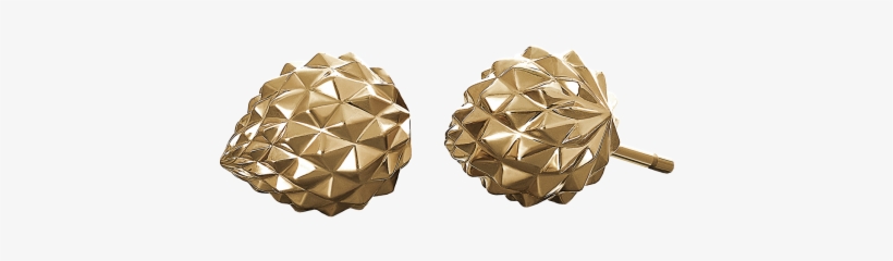 Pine Cone Studs - Earrings, transparent png #2456454