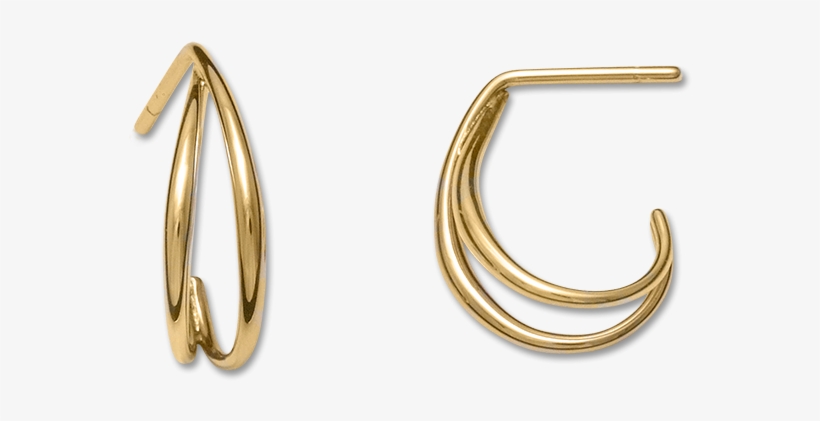 14kt Gold Little Duos Earrings - Ear, S/s 14k Petite Duo, transparent png #2456727