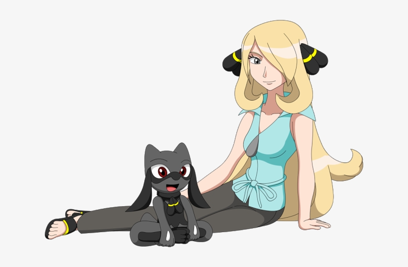 Best Wishes Pokeson Cynthia And Hypon By Lucarioshirona-d8tc4zt - Cynthia Pokemon Best Wishes, transparent png #2456863