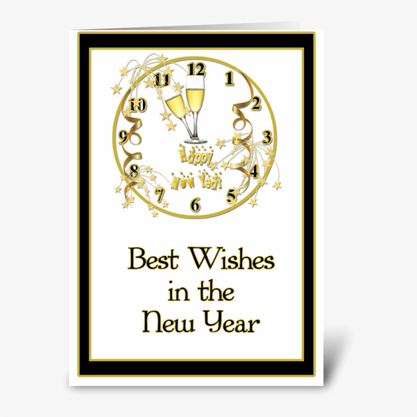 New Year, Gold Clock, Best Wishes Greeting Card - Art Print: Smallest Person, 61x46in., transparent png #2457066