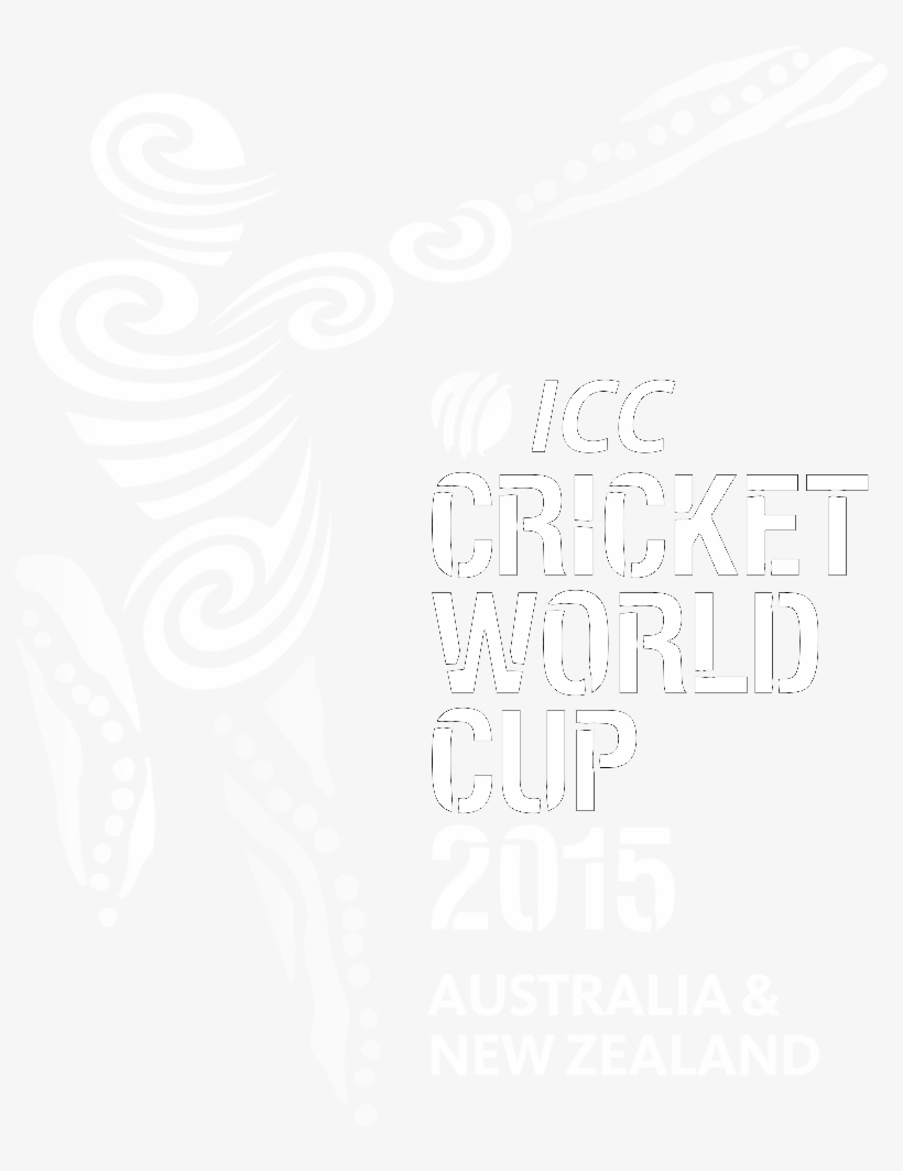 White 2015 Cricket World Cup Logo - 2015 Cricket World Cup, transparent png #2458118