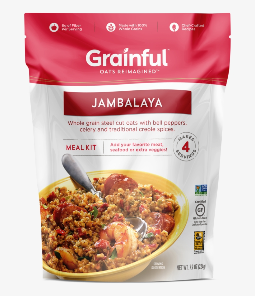 Meal Kits 3d Mockup Individual Jam - Grainful Sides Steel Cut Oat Meal, Jambalaya - 7.9, transparent png #2458785
