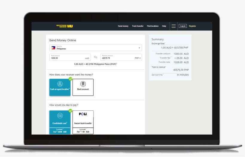 Open Laptop With Western Union Transaction Page - App Medical Crm, transparent png #2458939