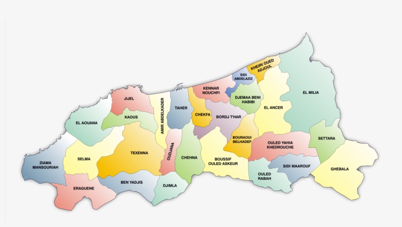 Wilaya Jijel Communes - خريطة بلديات ولاية بجاية, transparent png #2460191