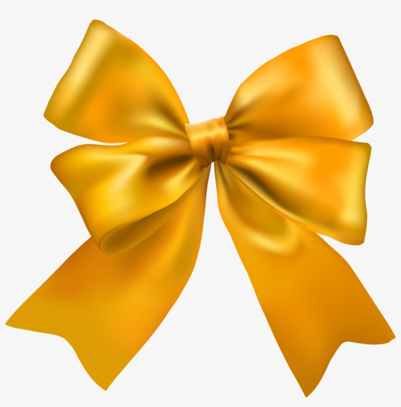 Clip Art Hand Painted Golden - Vector Ribbon Bow Png, transparent png #2460529