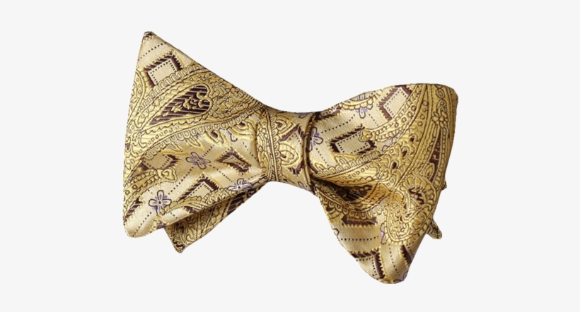 Galvanize Gold Bow Tie - Banana Republican Stafc002y Yellow Gold Brown Paisley, transparent png #2460573
