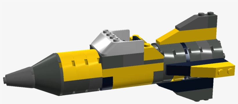 Yellow Classic Rocket - Lego Rocket Yellow, transparent png #2460838