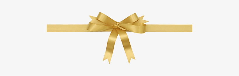 Gold Christmas Bow Png - Gift Ribbon, transparent png #2460905