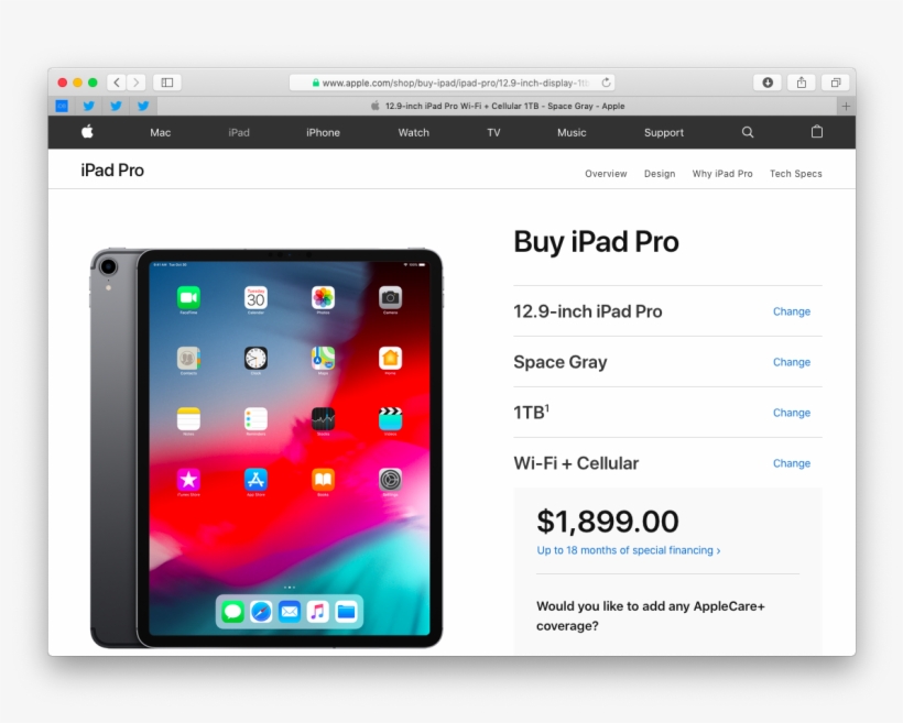 Ipad Pro 2018 Space Grey, transparent png #2461941
