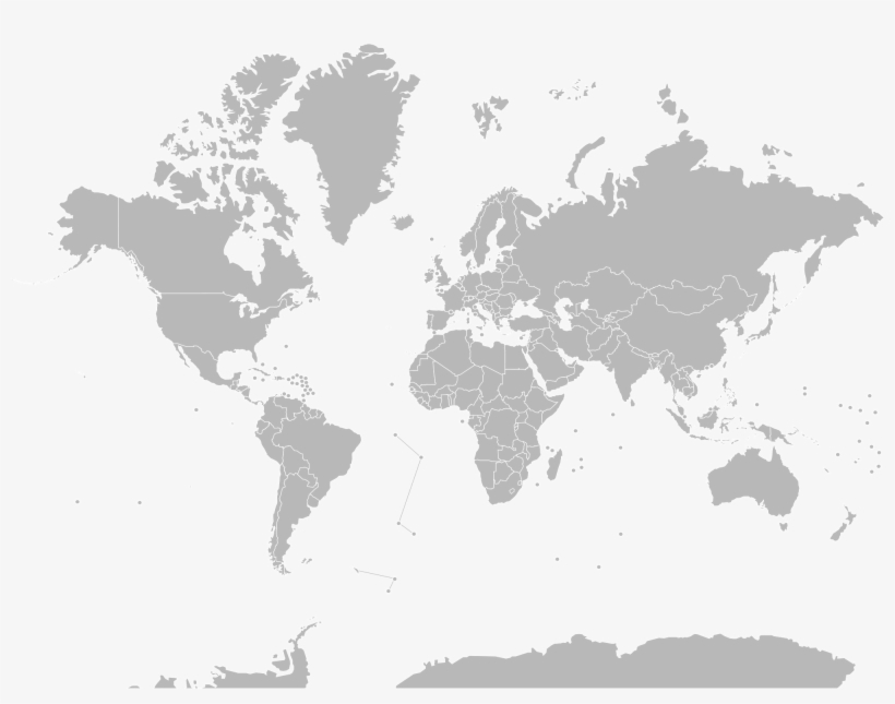 Open - World Map Mercator Svg, transparent png #2462282