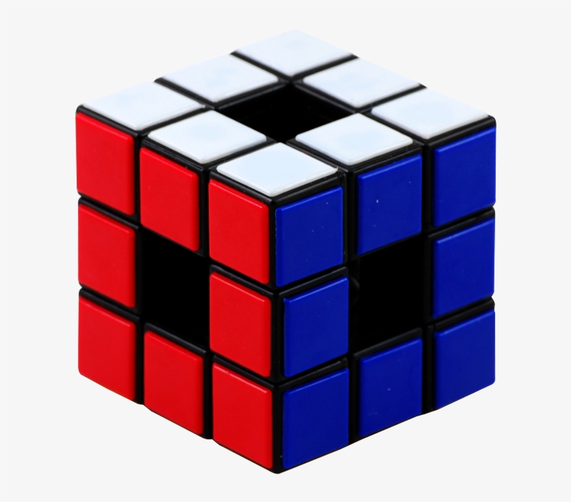 Void Cube - 3x3x3 - Black Body - Tiles - Hollow Rubik's Cube, transparent png #2462831