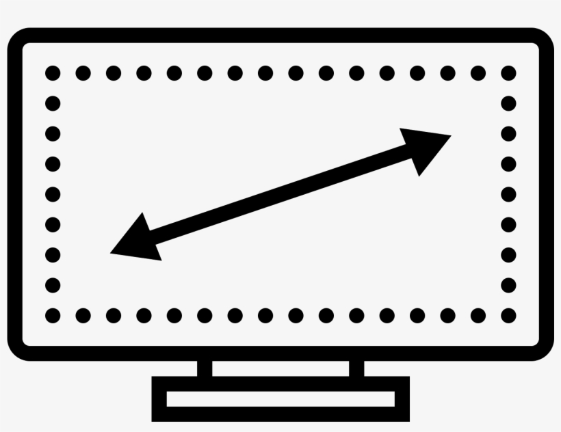 It's A Drawing Of A Computer Monitor Or T - Cadre Icône, transparent png #2462869