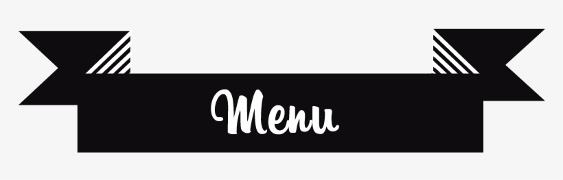 Proud Ribbon Blk Menu - Menu Image Png, transparent png #2463698