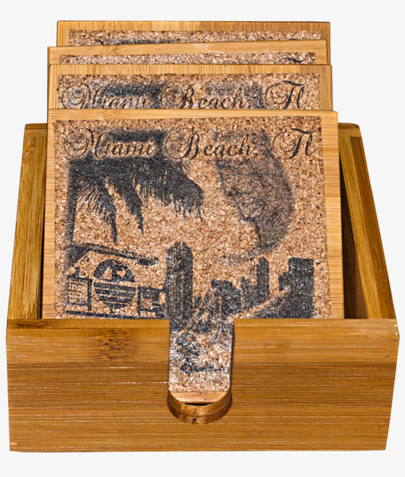 Hcc-0205 Cork Coasters Set - Square Coaster Set, transparent png #2464081