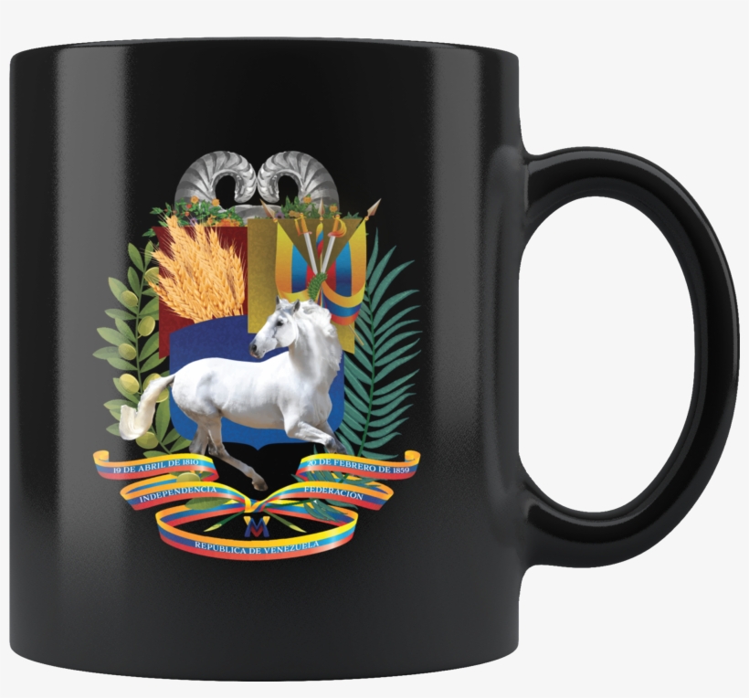Escudo De Venezuela 3d (taza Negra 11oz) Nuestros Símbolos, transparent png #2464951