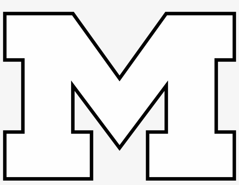 Michigan Wolverines Logo Black And White - Michigan Wolverines Logo, transparent png #2467619