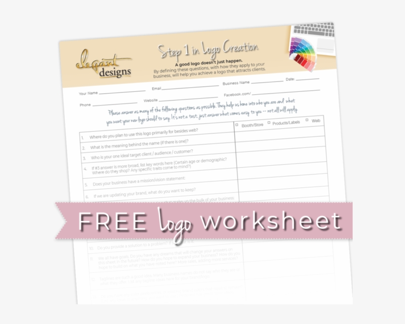 Free Logo Branding Worksheet - Alle Kleuren Van De Wereld, transparent png #2468017