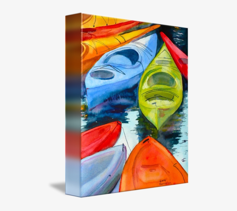 "sea Kayaks" By Lora Garcelon, Howell, Michigan // - Painting Of Kayaks, transparent png #2468114