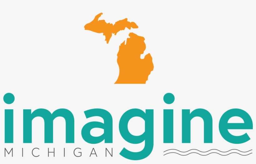 Imagine Michigan Logo - Michigan Peninsulas Blue Ornament (round), transparent png #2468308