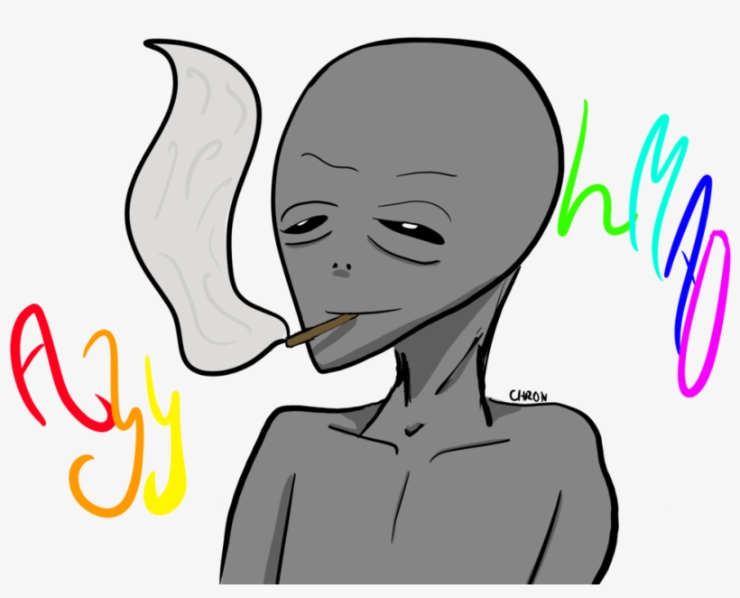 Ayylmao By Chronological Rising - Ayy Lmao Alien Drawing, transparent png #2469535