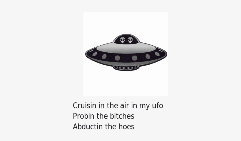 Ayy Lmao, Bitch, And Hoe - Ufo Gif, transparent png #2470277