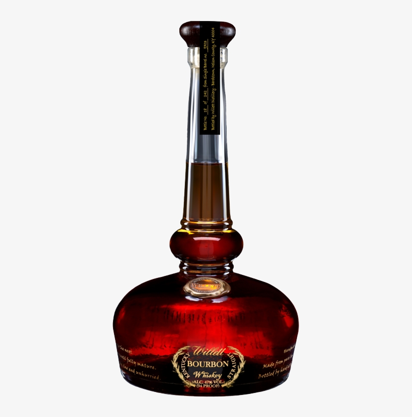 “bottled In Really Cool Glass Pot Still Decanter - Willett Family Reserve Kentucky Bourbon - 750 Ml Bottle, transparent png #2470489