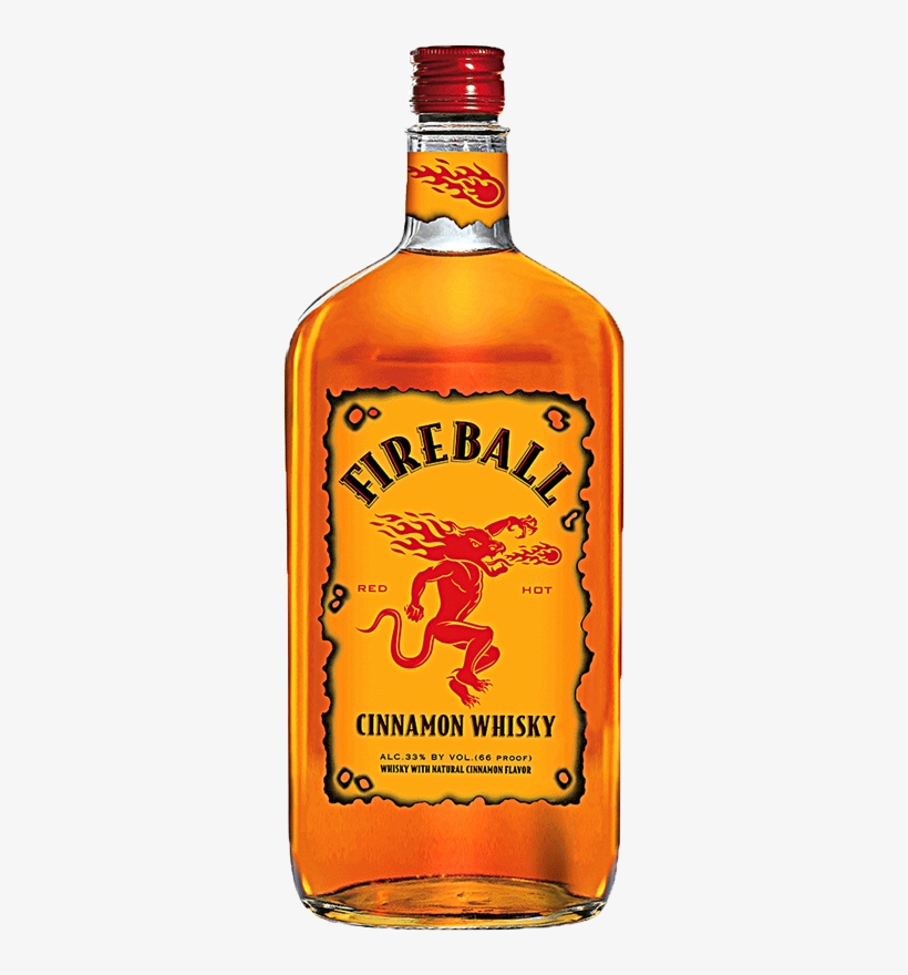 Fireball Whiskey Bottle Png - Whisky Fireball, transparent png #2470666
