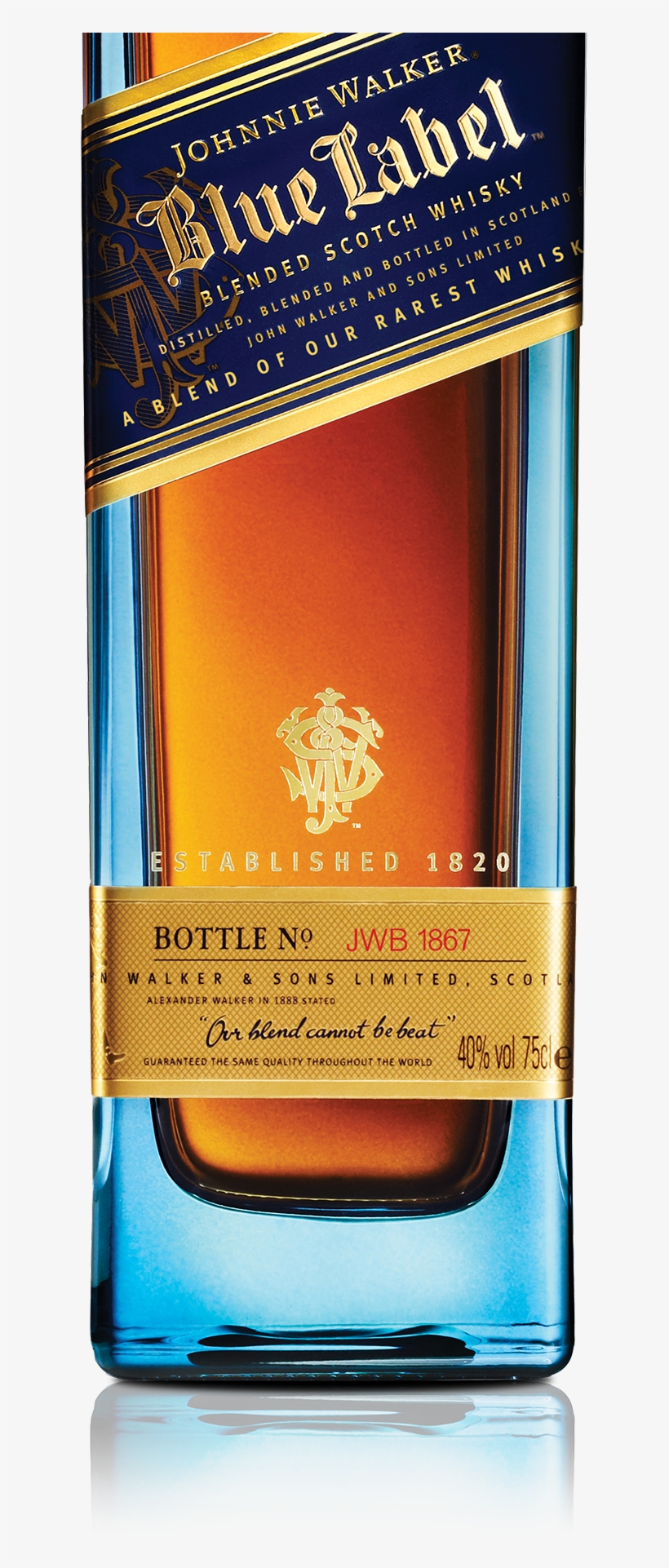 Johnnie Walker Blue Label Whisky 70cl, transparent png #2470792