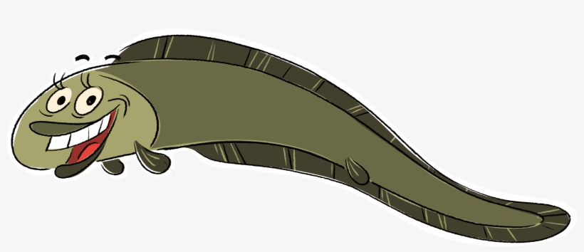 Transparent Eel Cartoon - Eel Clipart, transparent png #2470939