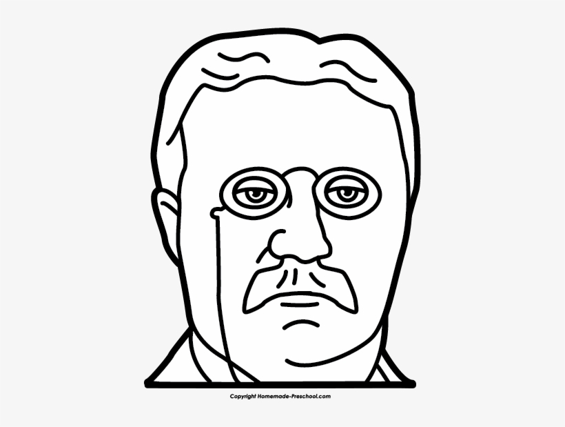 Social Studies Unit - Teddy Roosevelt Easy To Draw, transparent png #2471111