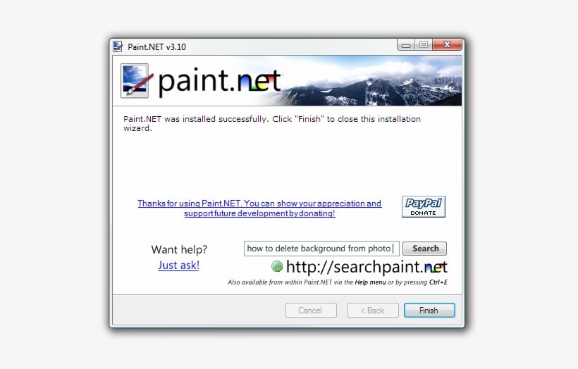 Net Install Donation Dialog - Paint Net, transparent png #2472505
