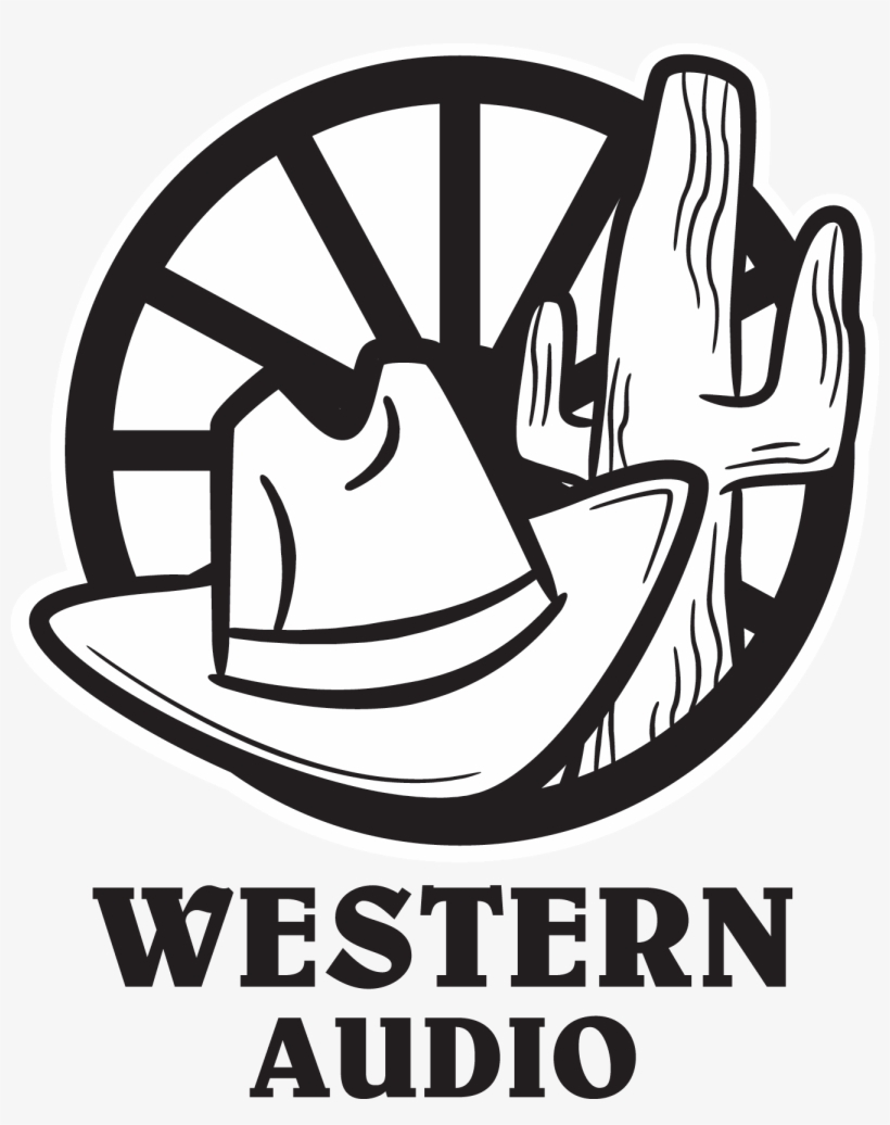 Black & White Western Audio Logo - Designer Property Signs-reserved Parking,cream On Maroon,aluminum,16", transparent png #2472760