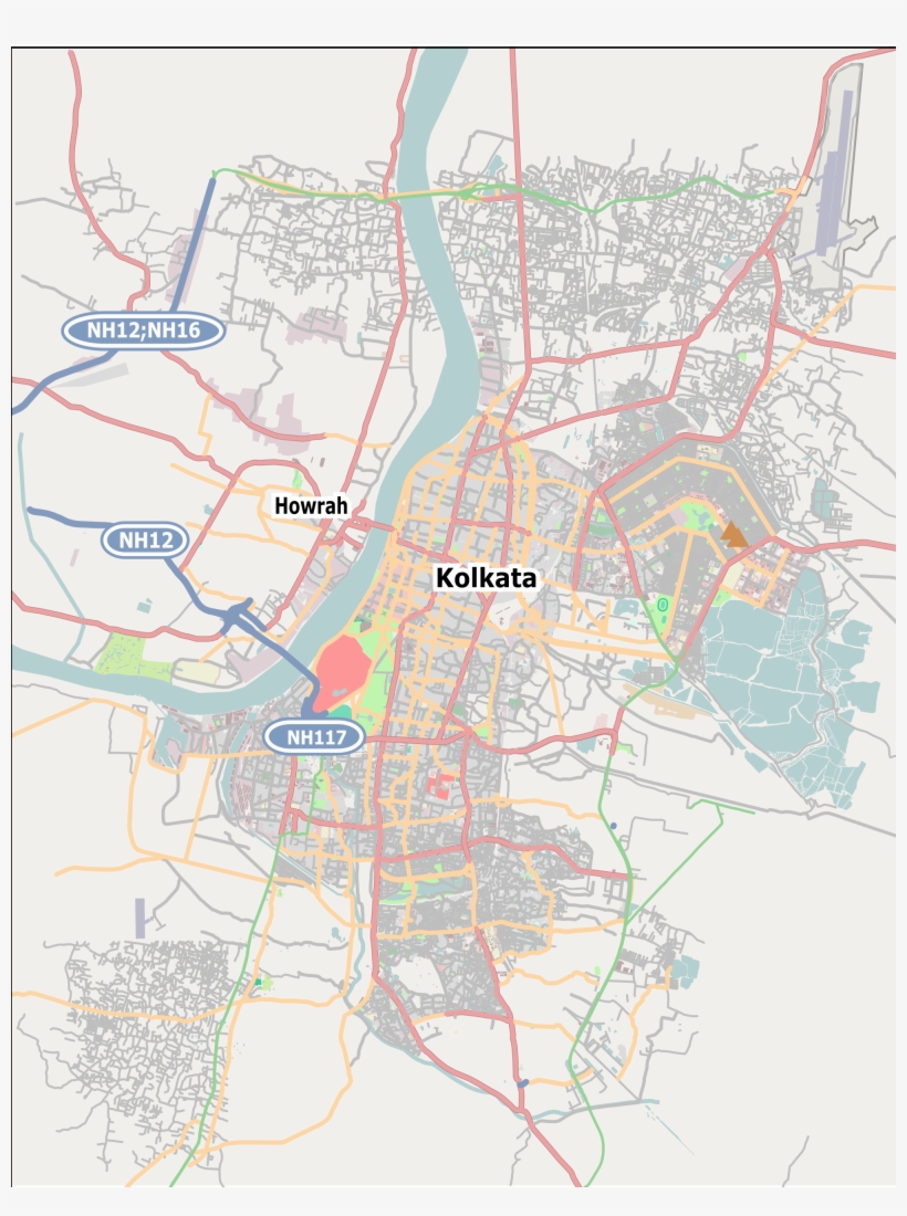 Kumartuli Is Located In Kolkata - Vector Map Of Full Kolkata, transparent png #2473794