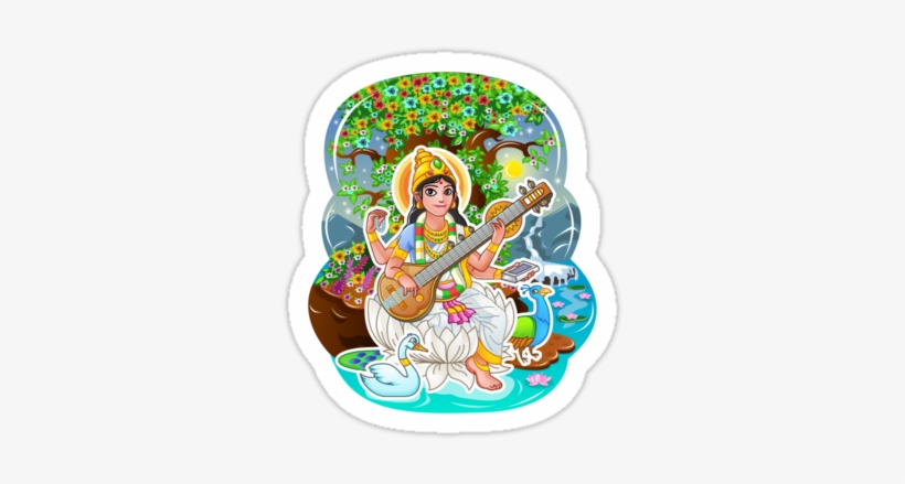 Goddess Saraswati Png Download " - Saraswati, transparent png #2473848