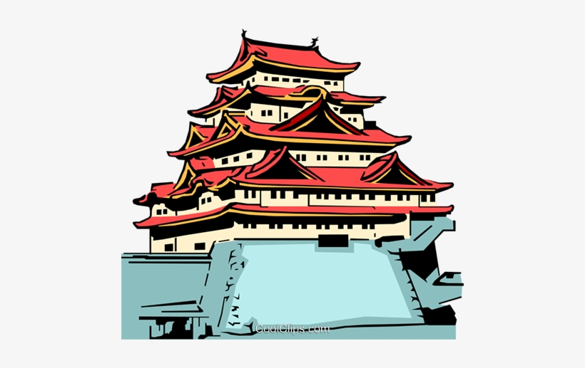 Japanese Temple Royalty Free Vector Clip Art Illustration - Japan Temple Vector Png, transparent png #2474158